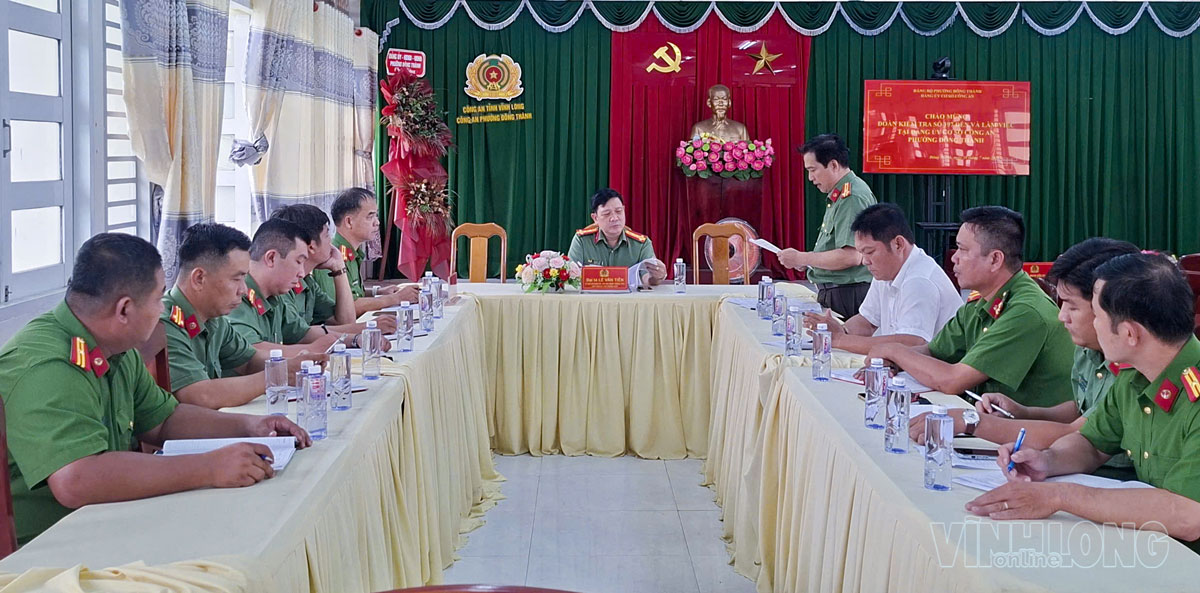Ủy ban kiểm tra Đảng ủy Công an tỉnh tiến hành KTGS tại các Đảng bộ Công an xã, phường.