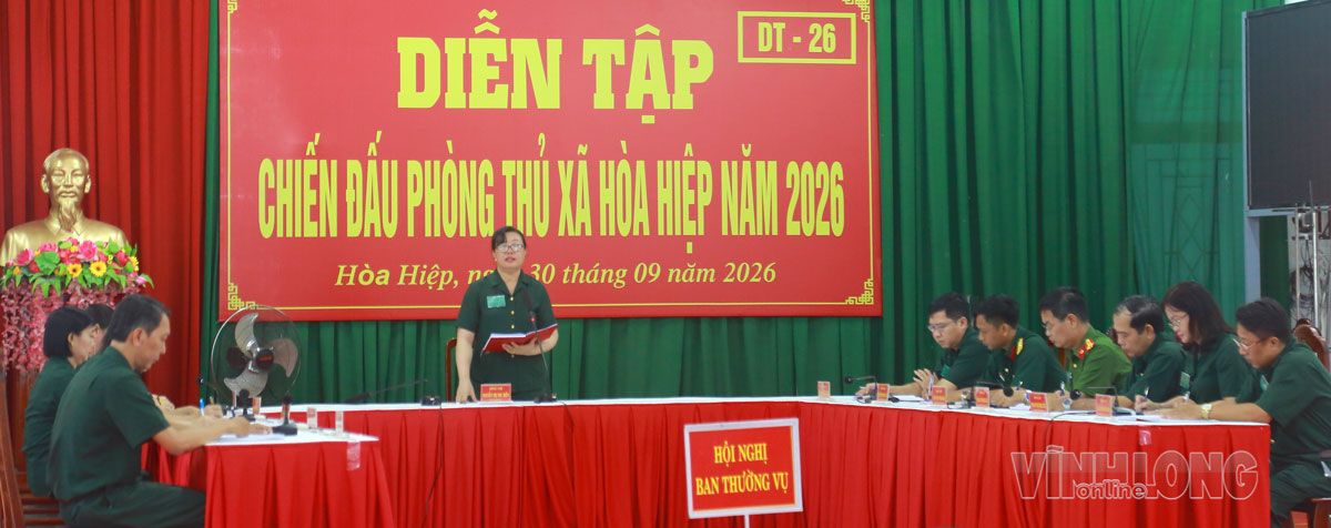 Các cuộc họp vận hành cơ chế trong diễn tập.