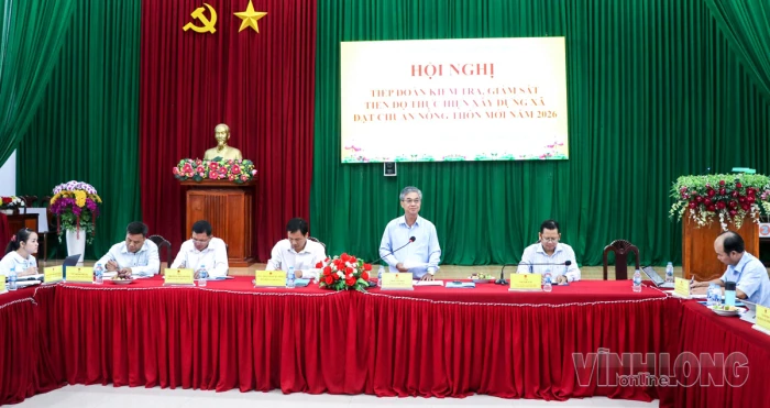 Kiểm tra, giám sát tiến độ thực hiện xây dựng xã Long Hồ đạt chuẩn NTM năm 2026