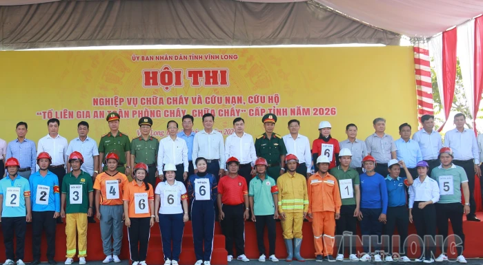 Khai mạc hội thi “Tổ liên gia an toàn phòng cháy, chữa cháy” tỉnh Vĩnh Long năm 2026