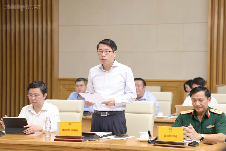 Phó Chủ nhiệm VPCP Trần Anh Tiến phát biểu tại Hội nghị - Ảnh: chinhphu.vn/Gia Huy

