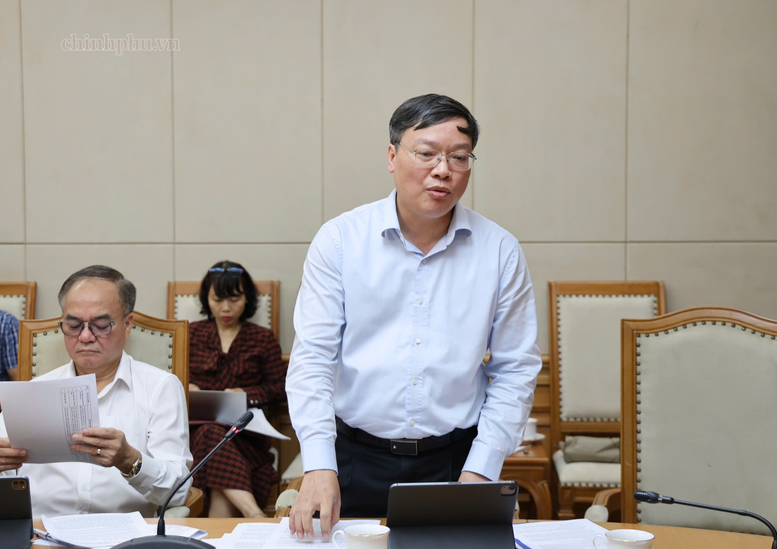 Thứ trưởng Bộ Nội vụ Trương Hải Long phát biểu tại buổi làm việc - Ảnh: chinhphu.vn/Thu Giang


