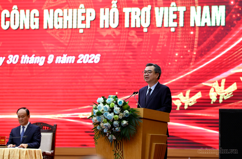 Trưởng Ban Chính sách, chiến lược Trung ương Nguyễn Thanh Nghị phát biểu đề dẫn hội thảo - Ảnh: chinhphu.vn/Phương Nguyên

