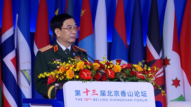 Đại tướng Phan Văn Giang phát biểu tại diễn đàn.

ẢNH: BQP

