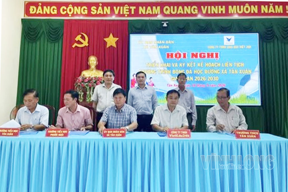 Các bên thực hiện ký kết kế hoạch liên tịch Chương trình Bóng đá học đường giai đoạn 2026 – 2030