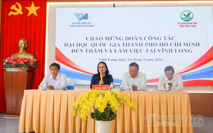 Đoàn công tác Đại học Quốc gia TP. Hồ Chí Minh khảo sát thực tế nhu cầu phát triển tại tỉnh