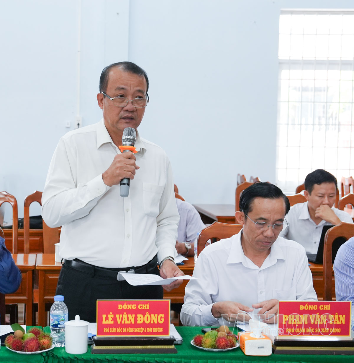 Lãnh đạo Sở Nông nghiệp và Môi trường phát biểu.