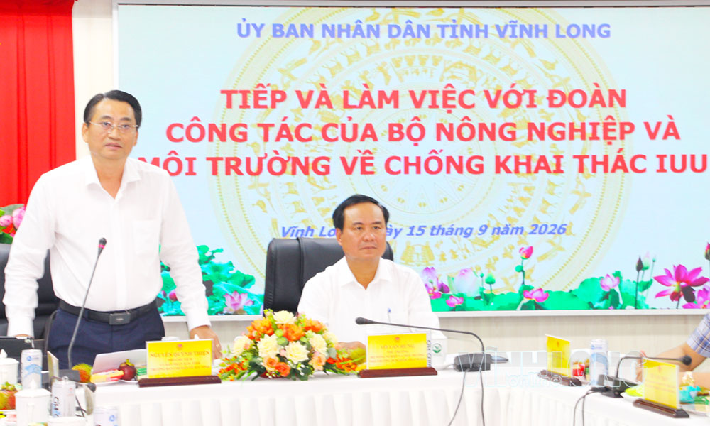 Đồng chí Nguyễn Quỳnh Thiện- Tỉnh ủy viên, Phó Chủ tịch UBND tỉnh phát biểu tại buổi làm việc.
