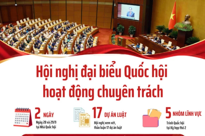 [Infographic] Hội nghị đại biểu Quốc hội hoạt động chuyên trách thứ nhất, nhiệm kỳ khóa XVI