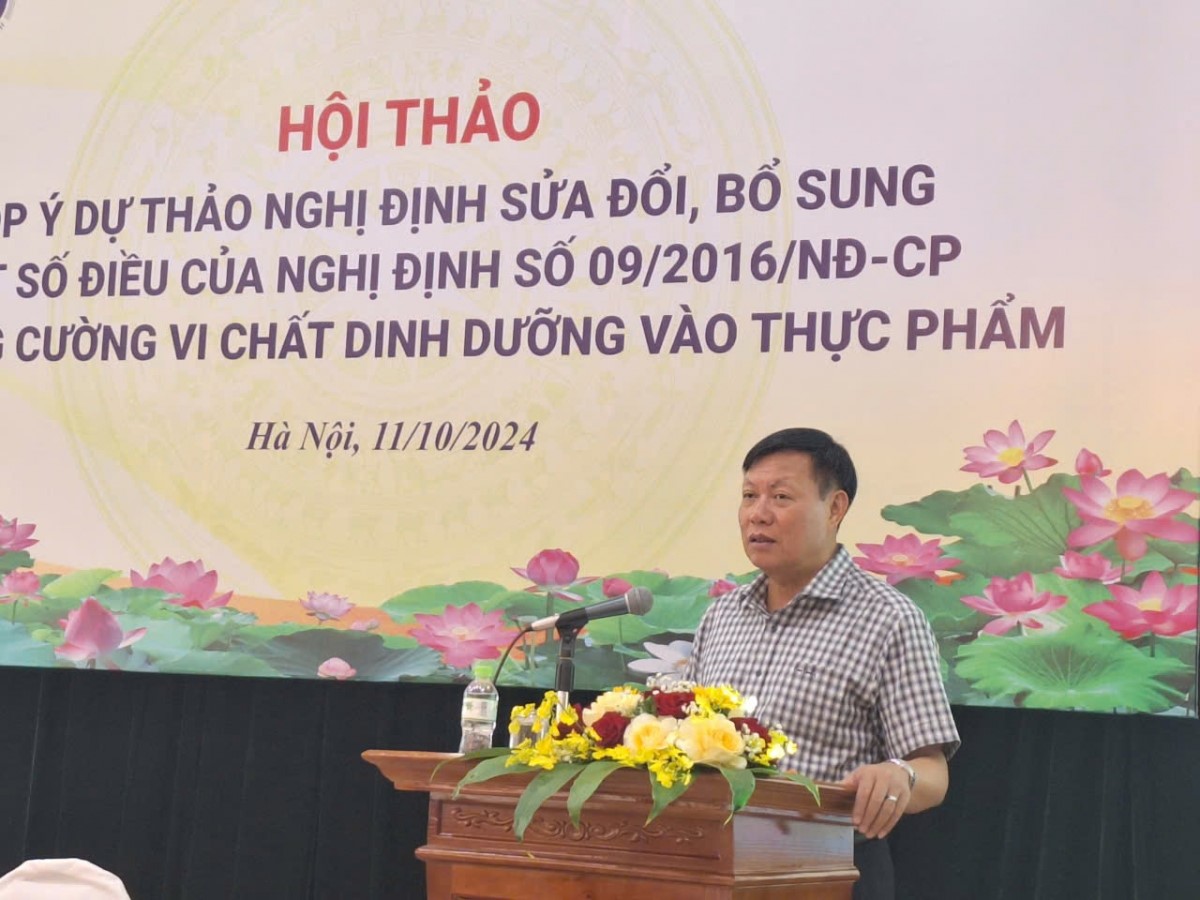 Thứ trưởng Bộ Y tế - Đỗ Xuân Tuyên phát biểu tại Hội thảo góp ý dự thảo Nghị định sửa đổi, bổ sung một số điều của Nghị định 09/2016