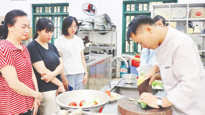 Lớp Kỹ thuật chế biến món ăn tại Trường cao đẳng Bách Nghệ Hà Nội. (Ảnh HT)

