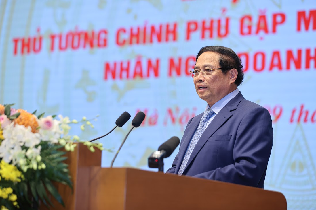 Thủ tướng Phạm Minh Chính phát biểu khai mạc Hội nghị - Ảnh: VGP/Nhật Bắc


