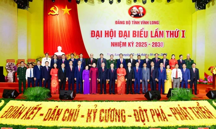 Hình ảnh nổi bật tại Đại hội đại biểu Đảng bộ tỉnh Vĩnh Long lần thứ I, nhiệm kỳ 2025-2030
