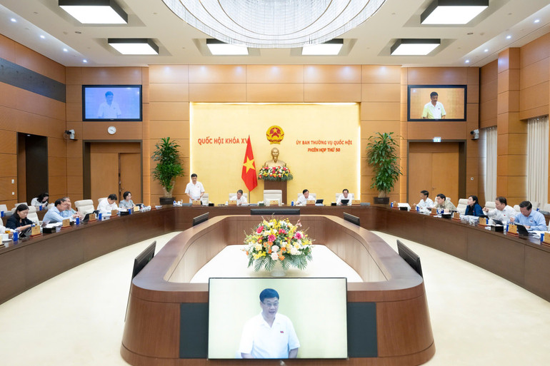Quang cảnh phiên họp. (Ảnh: DUY LINH)
