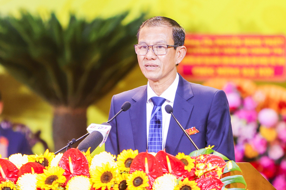 Phó Chủ tịch Thường trực UBND tỉnh- Đặng Văn Chính trình bày tham luận

