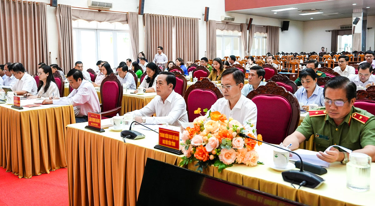 Các đại biểu tham dự Hội nghị tổng kết Đại hội đại biểu Đảng bộ tỉnh lần thứ I.