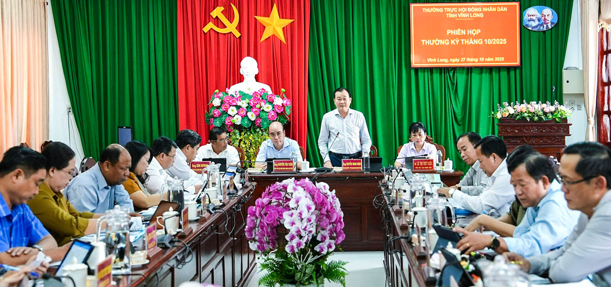 Phiên họp thường kỳ tháng 10/2025 của Thường trực HĐND tỉnh.