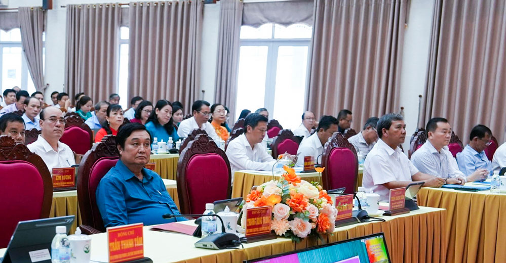 Các đại biểu cấp Trung ương, cấp tỉnh tham dự hội nghị.