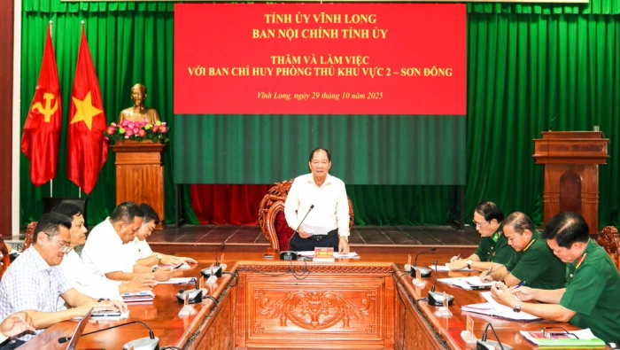 Ban Nội chính Tỉnh ủy thăm, làm việc với Ban Chỉ huy phòng thủ khu vực 2- Sơn Đông và bộ đội biên phòng tỉnh