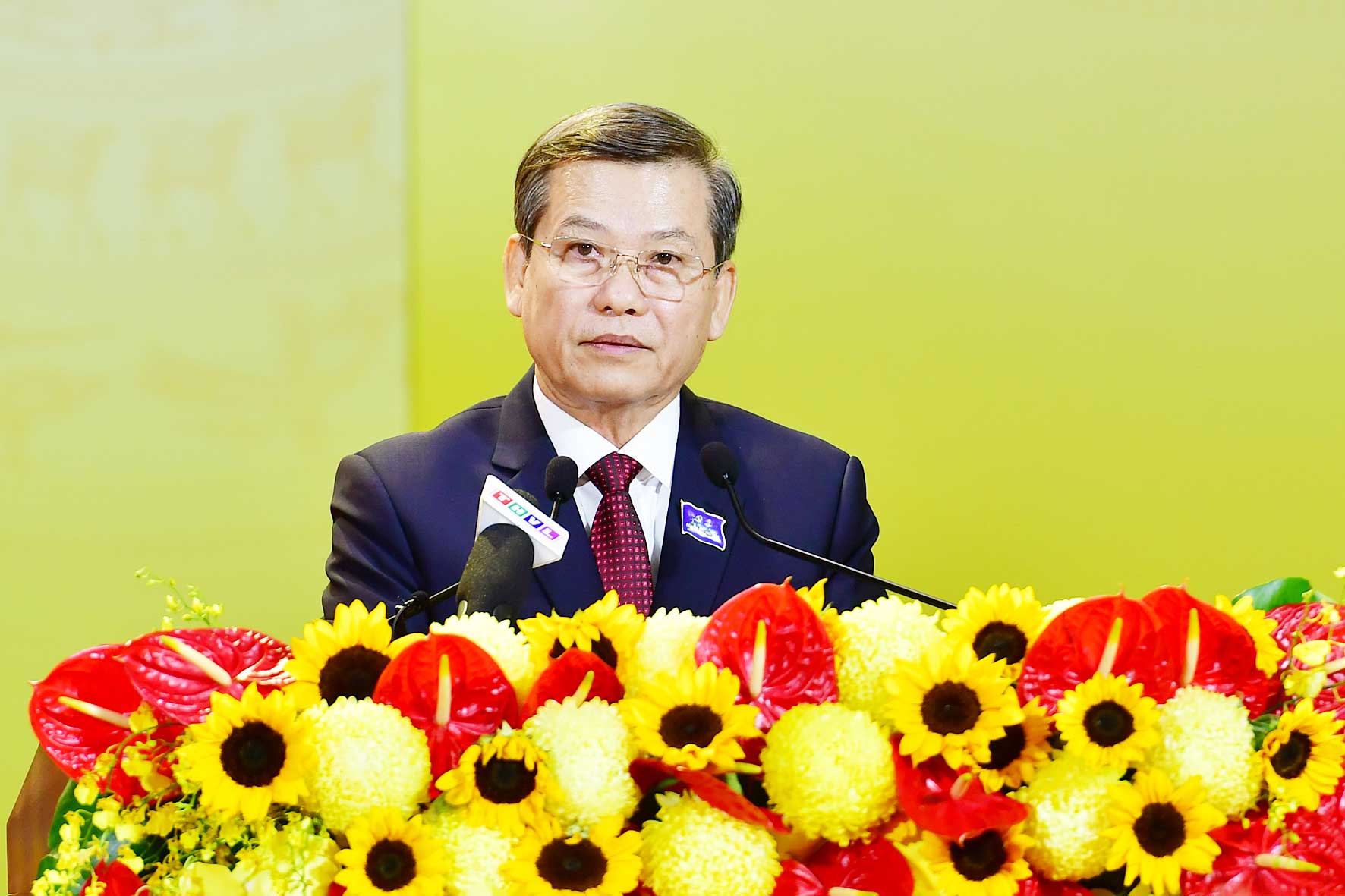 Đồng chí Lê Minh Trí- Bí thư Trung ương Đảng, Chánh án Toà án nhân dân tối cao phát biểu chỉ đạo đại hội.