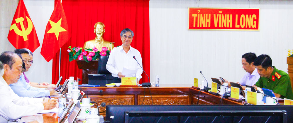 Phó Chủ tịch UBND tỉnh- Châu Văn Hòa phát biểu chỉ đạo tại hội nghị.


