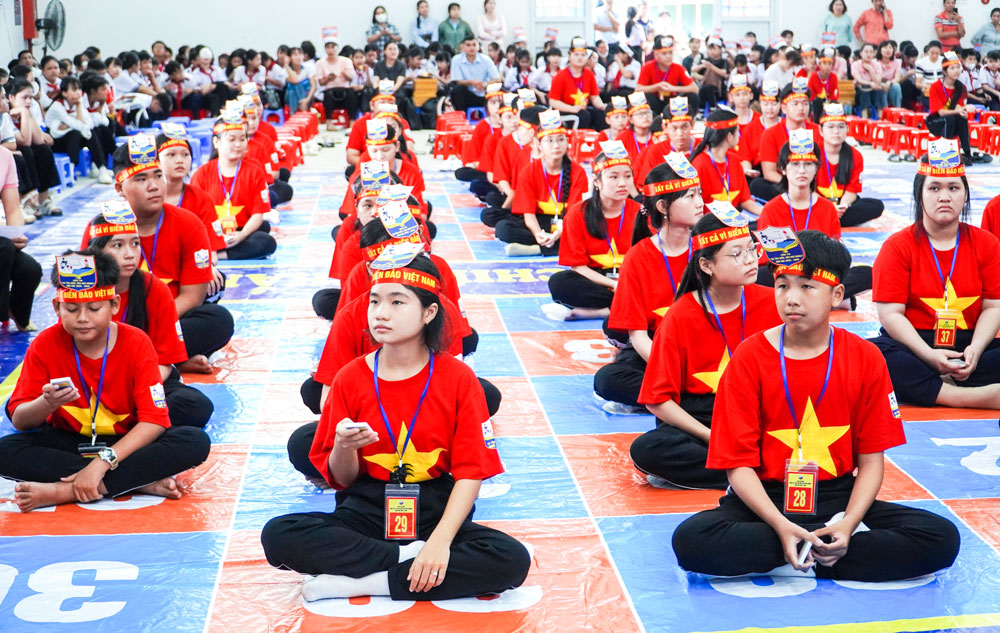 Học sinh tham gia vòng xã, phường cụm 1 tỉnh Vĩnh Long.