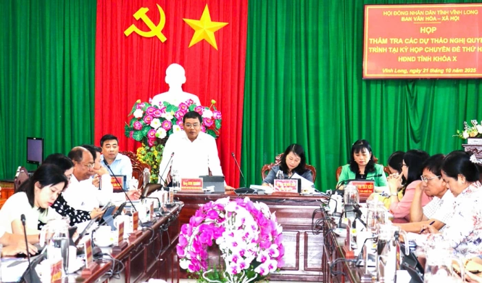 Thẩm tra các dự thảo Nghị quyết thuộc lĩnh vực văn hóa, xã hội và pháp chế