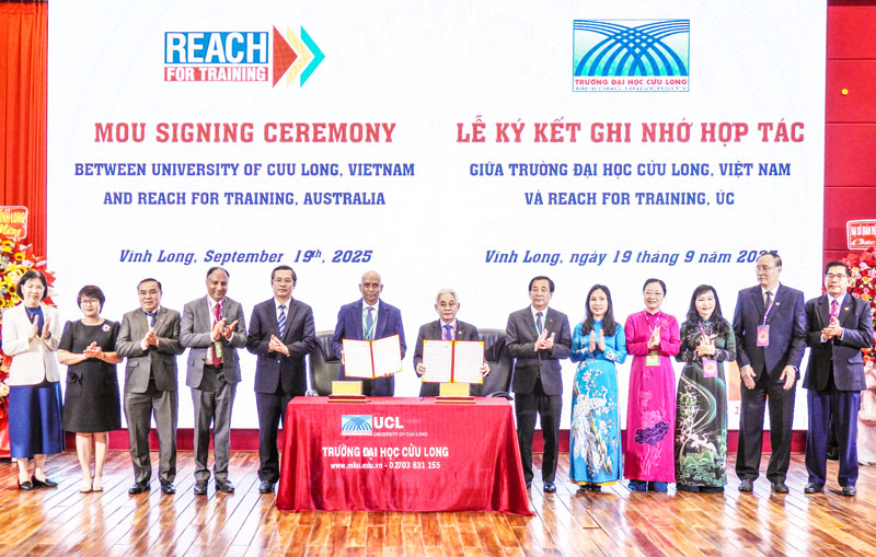 Trong 10 năm (2015-2025), Trường ĐH Cửu Long đã mở rộng hợp tác với hơn 20 quốc gia, tiếp đón 227 đoàn quốc tế.

