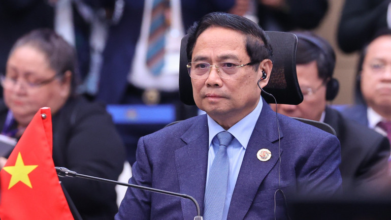 Thủ tướng Phạm Minh Chính dự Hội nghị Cấp cao ASEAN-Liên hợp quốc lần thứ 15. (Ảnh: VGP/Nhật Bắc)