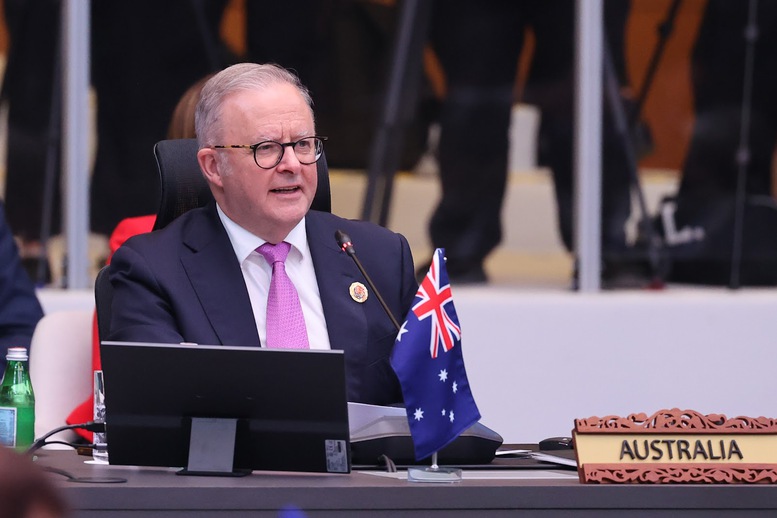 Thủ tướng Australia Anthony Albanese phát biểu tại Hội nghị - Ảnh: VGP/Nhật Bắc