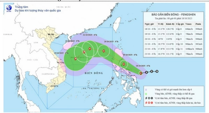 Áp thấp nhiệt đới đã mạnh lên thành bão