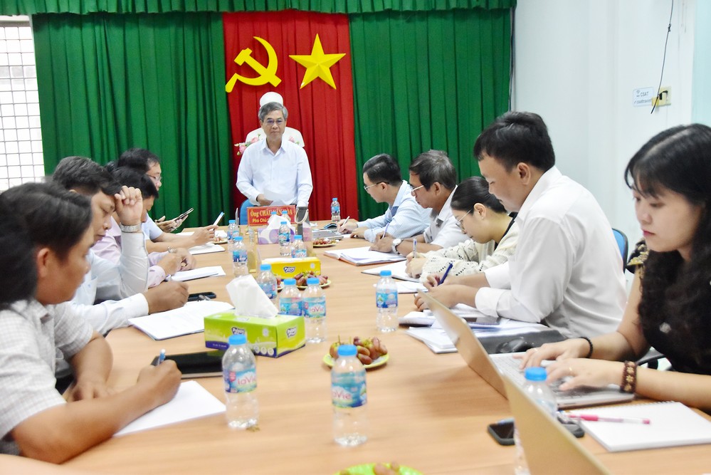 Đồng chí Châu Văn Hòa - Tỉnh uỷ viên, Phó Chủ tịch UBND tỉnh phát biểu tại buổi kiểm tra.