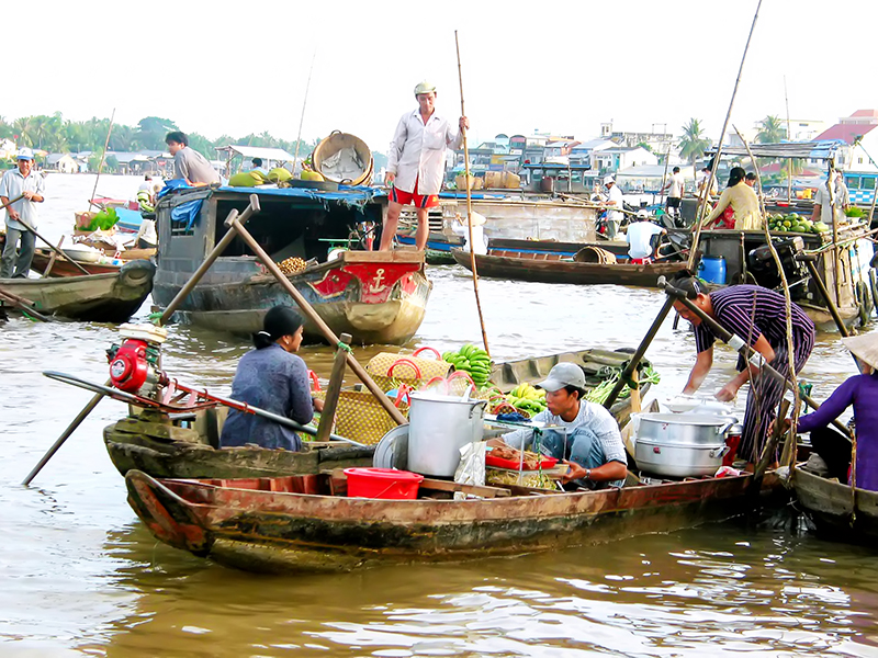 Một thời chợ nổi miền Tây. Ảnh minh họa: Trần Phước