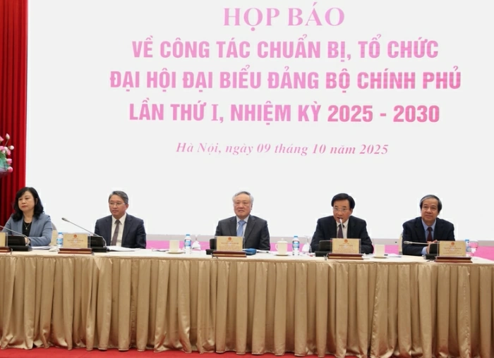 Họp báo về công tác chuẩn bị, tổ chức Đại hội Đại biểu Đảng bộ Chính phủ lần thứ 1, nhiệm kỳ 2025-2030