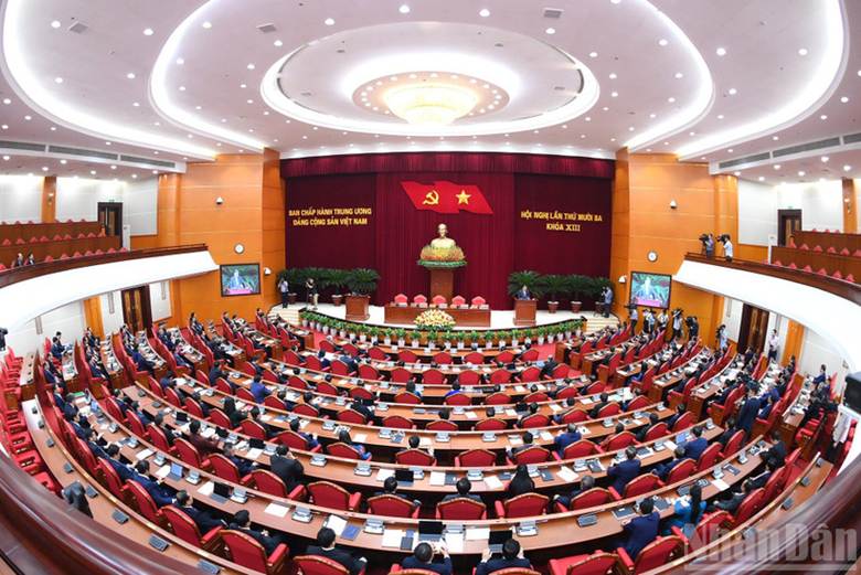 Quang cảnh phiên bế mạc Hội nghị. (Ảnh: ĐĂNG KHOA)