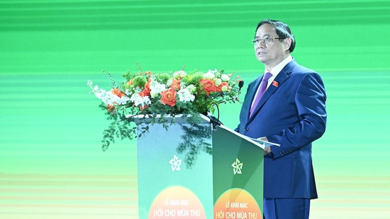 Thủ tướng Chính phủ Phạm Minh Chính phát biểu khai mạc Hội chợ.