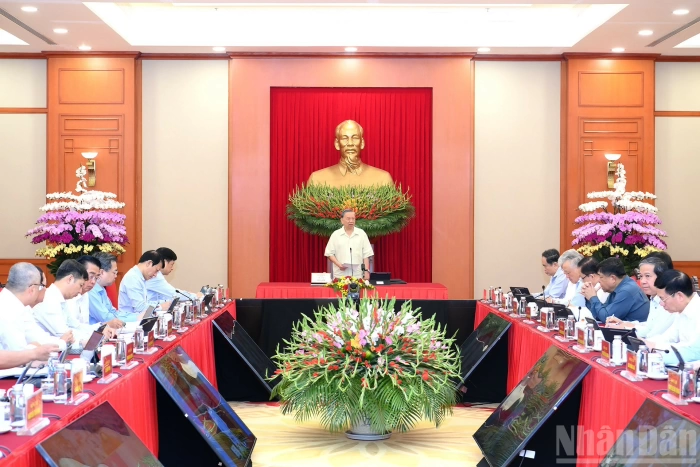 [Ảnh] Tổng Bí thư Tô Lâm chủ trì phiên họp Thường trực Ban Chỉ đạo Trung ương về phát triển khoa học, công nghệ, đổi mới sáng tạo và chuyển đổi số