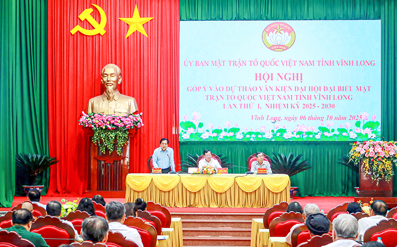 Hội nghị góp ý vào dự thảo văn kiện Đại hội đại biểu MTTQ Việt Nam tỉnh lần thứ I, nhiệm kỳ 2025-2030 là dịp phát huy trí tuệ tập thể, tinh thần trách nhiệm.