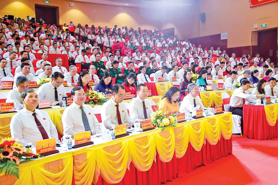 Đại biểu dự Đại hội đại biểu Đảng bộ tỉnh Vĩnh Long lần thứ I, nhiệm kỳ 2025-2030.