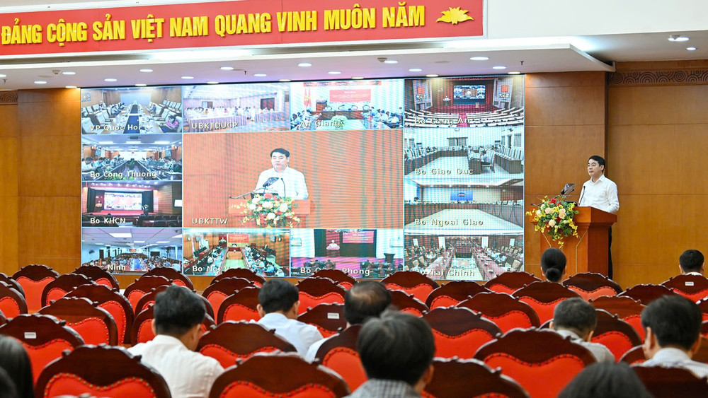 Ủy ban Kiểm tra Trung ương tổ chức hội nghị trực tuyến quán triệt các văn bản mới về công tác kiểm tra, giám sát, thi hành kỷ luật đảng. (Ảnh: THỦY NGUYÊN)
