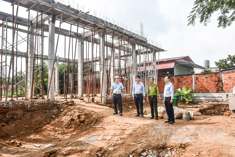 Xã Bảo Thạnh khẩn trương xây dựng trụ sở Nhà văn hóa ấp Thạnh Thới.


