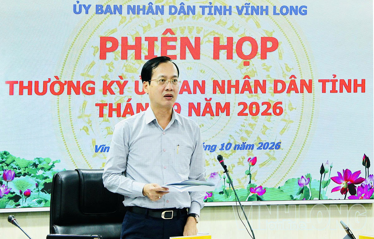 Đồng chí Trần Trí Quang- Phó Bí thư Tỉnh ủy, Chủ tịch UBND tỉnh phát biểu kết luận phiên họp thường kỳ UBND tỉnh tháng 9 năm 2026.