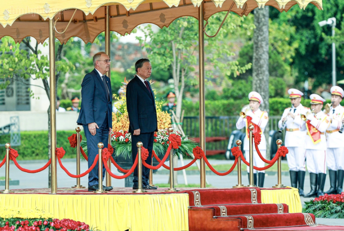 Tổng Bí thư, Chủ tịch nước Tô Lâm chủ trì Lễ đón Tổng thống Liên bang Thụy Sĩ thăm chính thức Việt Nam