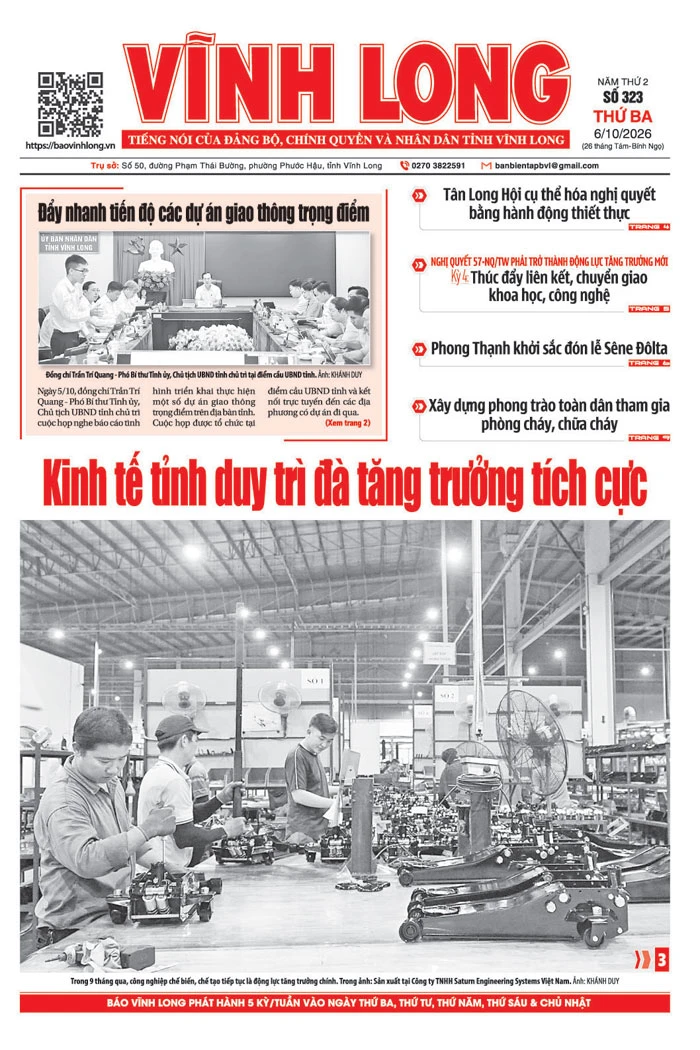Mời bạn đọc xem báo in số 323 thứ ba ngày 6/10/2026