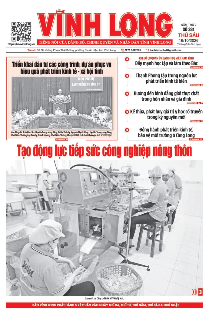 Mời bạn đọc xem báo in số 331 thứ sáu ngày 16/10/2026