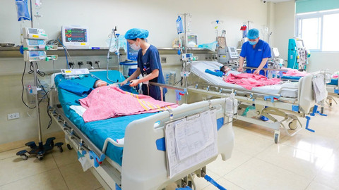 Bệnh nhi điều trị tại Bệnh viện Nhi Trung ương.
