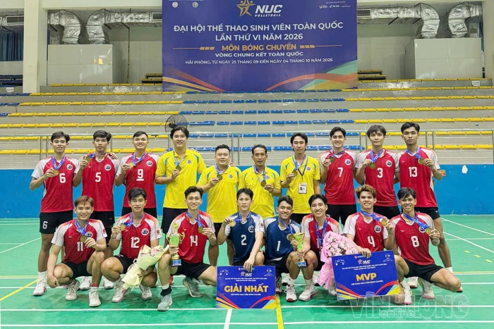 Đại học Trà Vinh vô địch môn bóng chuyền nam Đại hội Thể thao sinh viên toàn quốc