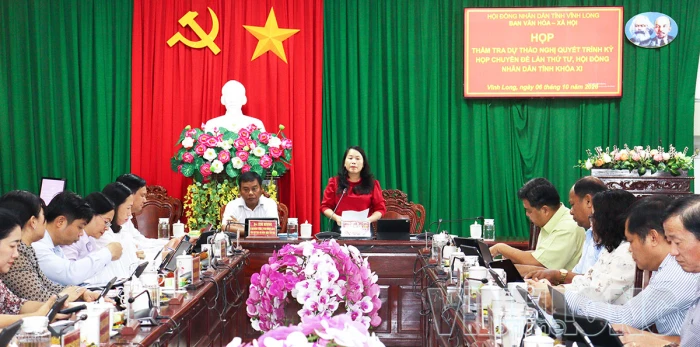 Thẩm tra dự thảo nghị quyết thuộc lĩnh vực văn hóa - xã hội