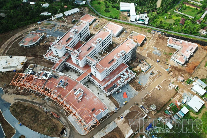 Thi công liên tục “3 ca, 4 kíp”, Bệnh viện Đa khoa Bến Tre đã đạt 64% khối lượng