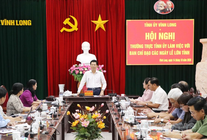 Thường trực Tỉnh ủy làm việc với BCĐ Các ngày lễ lớn tỉnh